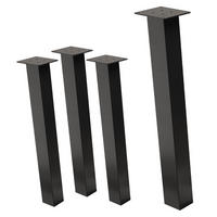 TISCHBEINE 4er Set I-96GRAD-Design H:72 cm Dunkelgrau 8x8 cm - Dunkelgrau, Metall (8/72/8cm) - ML-DESIGN