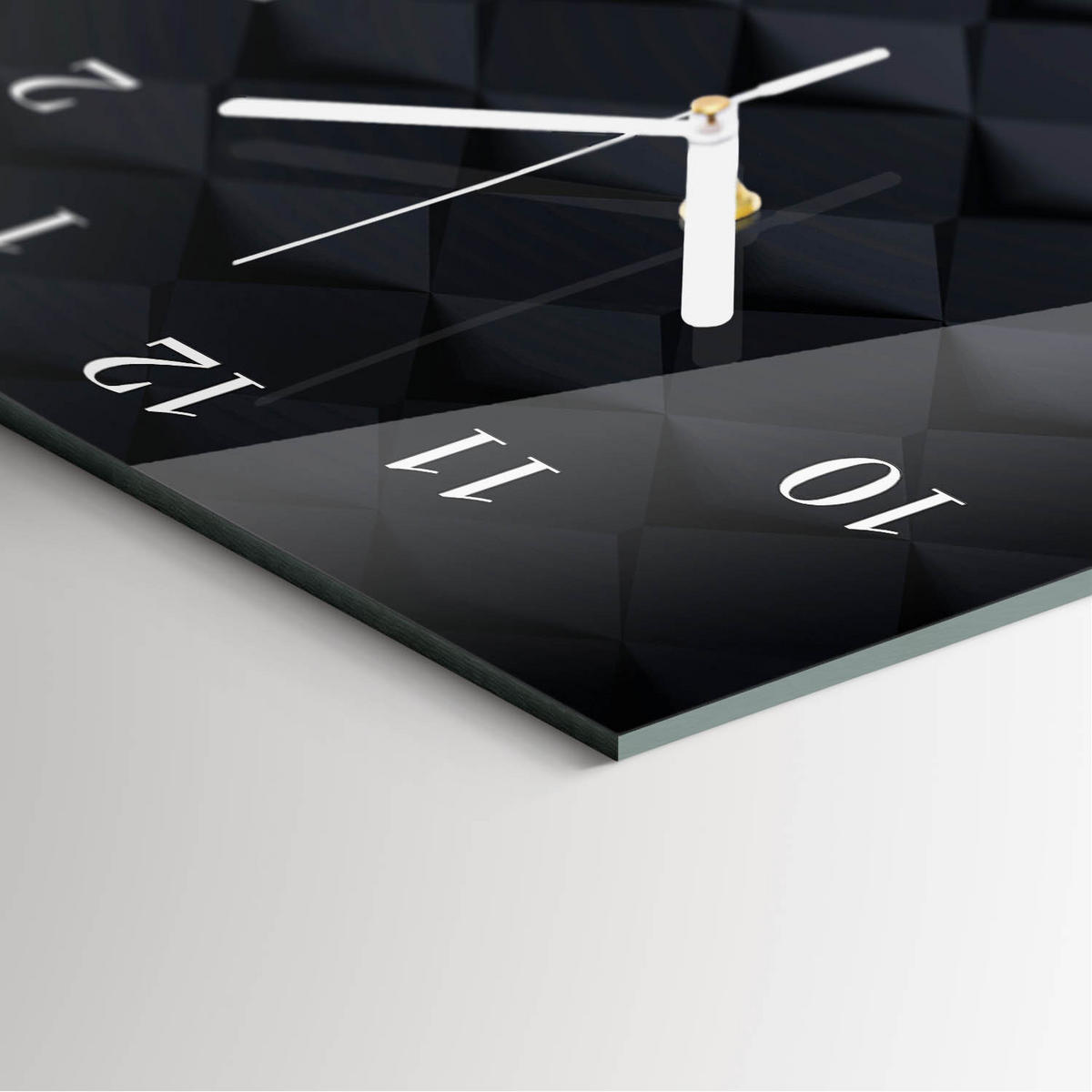 WANDUHR 30x60 cm - Segeln - Schwarz, Glas (30/60/0.4cm) - TULUP