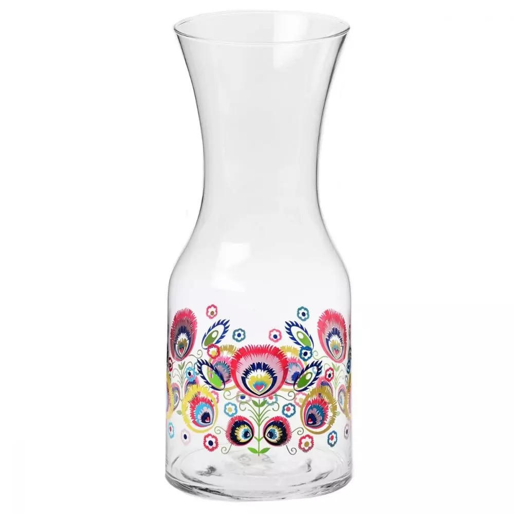 WASSERKARAFFE, 1 Stk., 900 ml - Multicolor, Glas (0.9L) - Krosno Glass