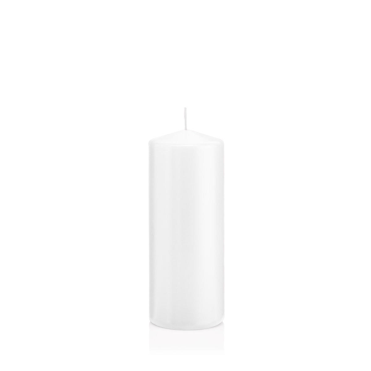 STUMPENKERZEN Weiß Ø 58 x 120 mm, 16 Stück - Weiß, Paraffin (6/12cm) - Wiedemann Kerzen