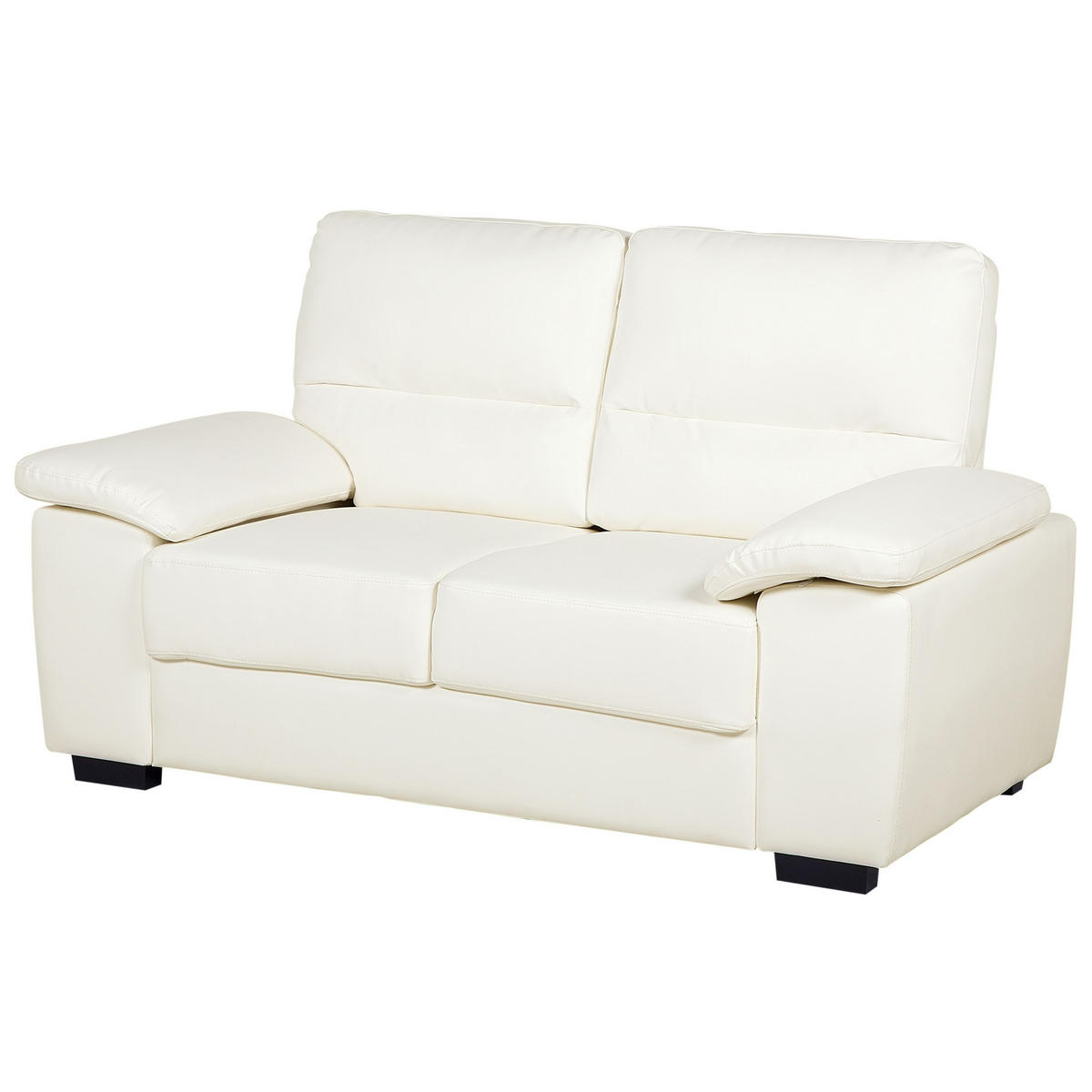 2-SITZER-SOFA Kunstleder Beige Vogar - Beige, Kunststoff/Textil (156/90/74cm) - Beliani