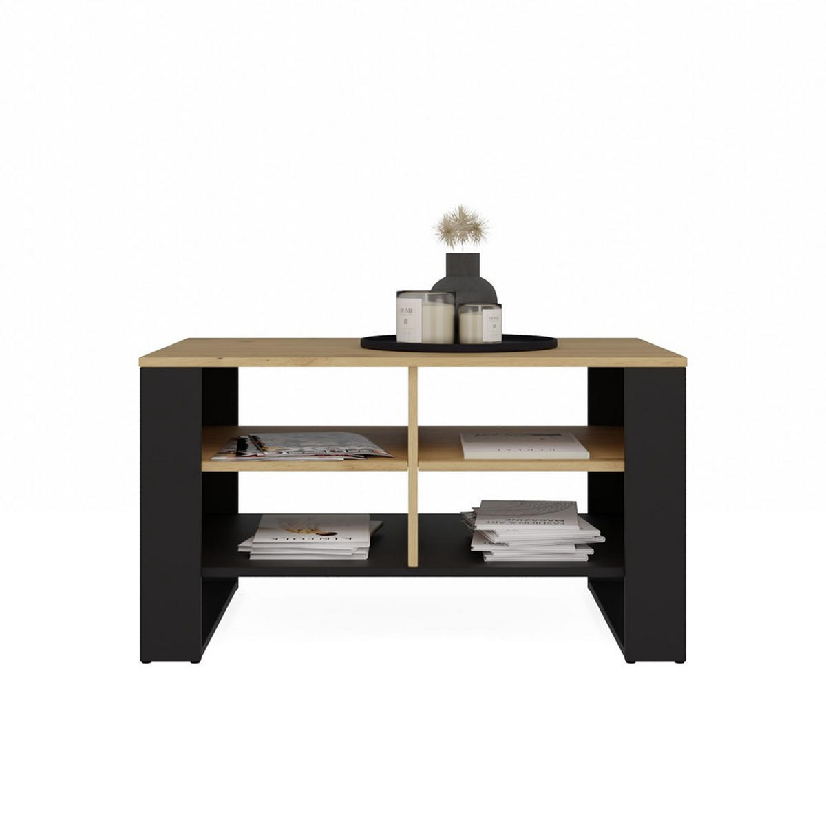 COUCHTISCH Slim Artisan, Schwarz 90/50/58 - Schwarz, Holzwerkstoff (58/90/50cm) - RAUMHIRSCH FURNITURE