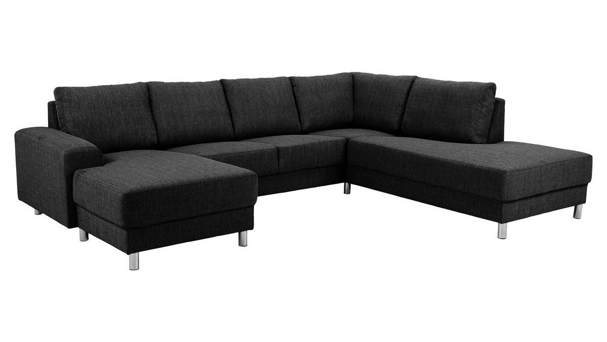 ECKSOFA anthrazitgrau - Grau, Textil (287/221cm) - ebuy24