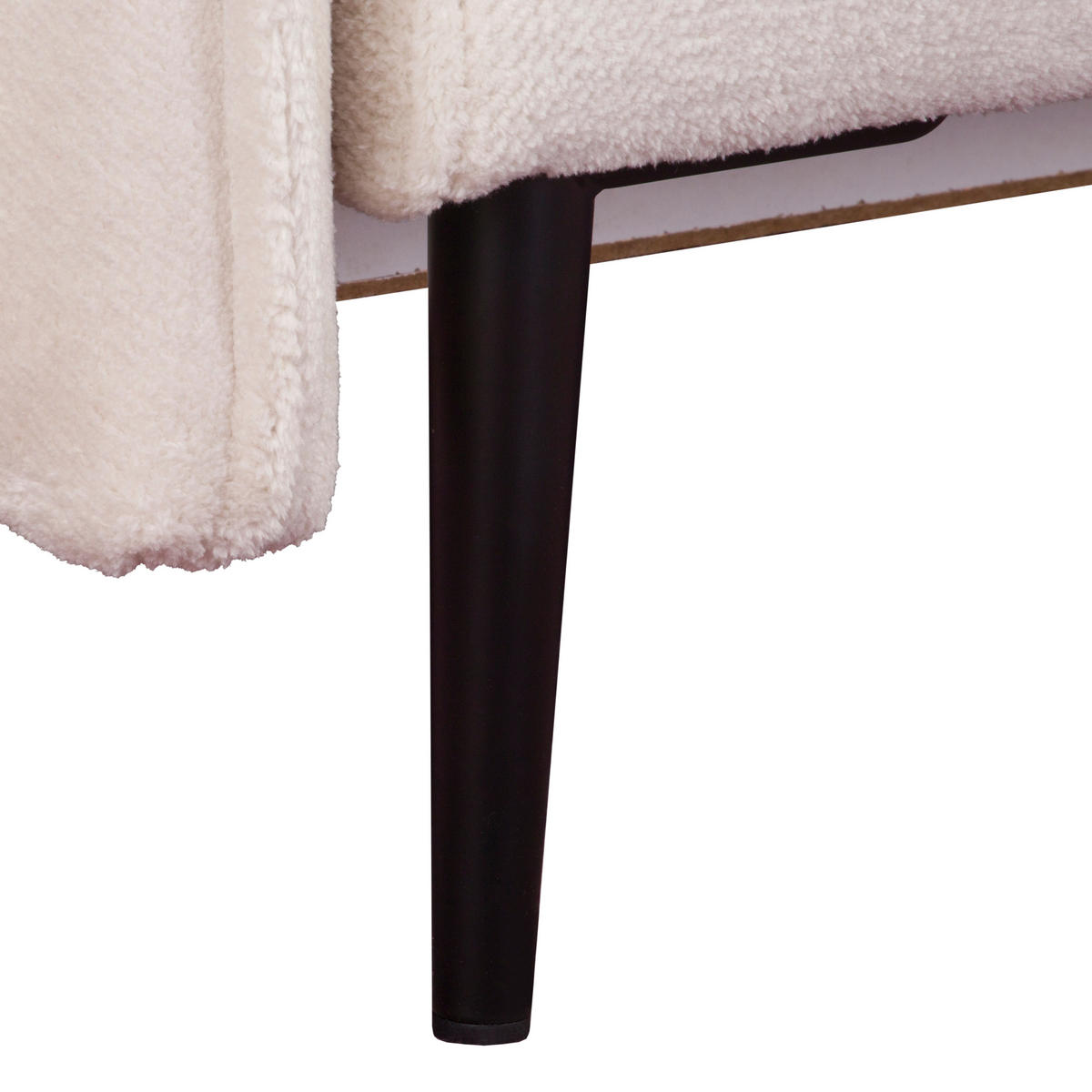 BETTSOFA ARNO Beige Plüsch-Stoff mit Schlaffunktion - Beige, Textil (102/97/216cm) - MASSENO