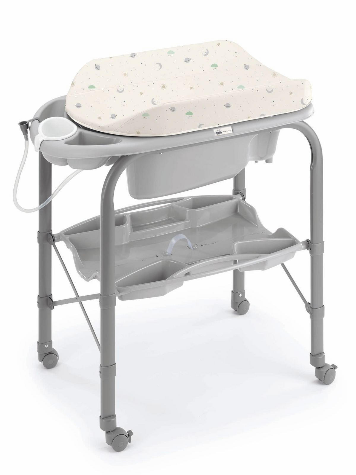 WICKELTISCH mit Badewanne - Dunkelgrau, Metall (54/95cm) - Cam il Mondo del Bambino S.p.A.