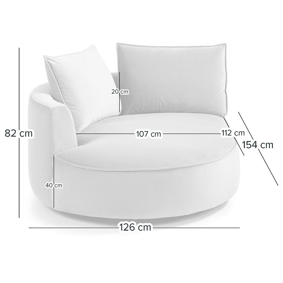 OTTOMANE - modular - Schwarz/Grau, Kunststoff/Textil (126/82/154cm) - home24
