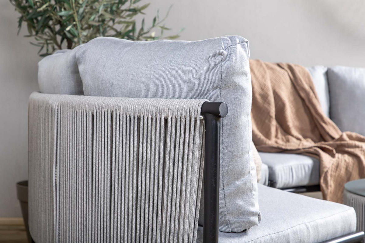 LOUNGE-SET grau - Grau, Holzwerkstoff - ebuy24