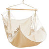 XL HÄNGESESSEL 155/125 cm Belastbar bis 100kg Beige - Beige, Textil (125/140/155cm) - Amanka