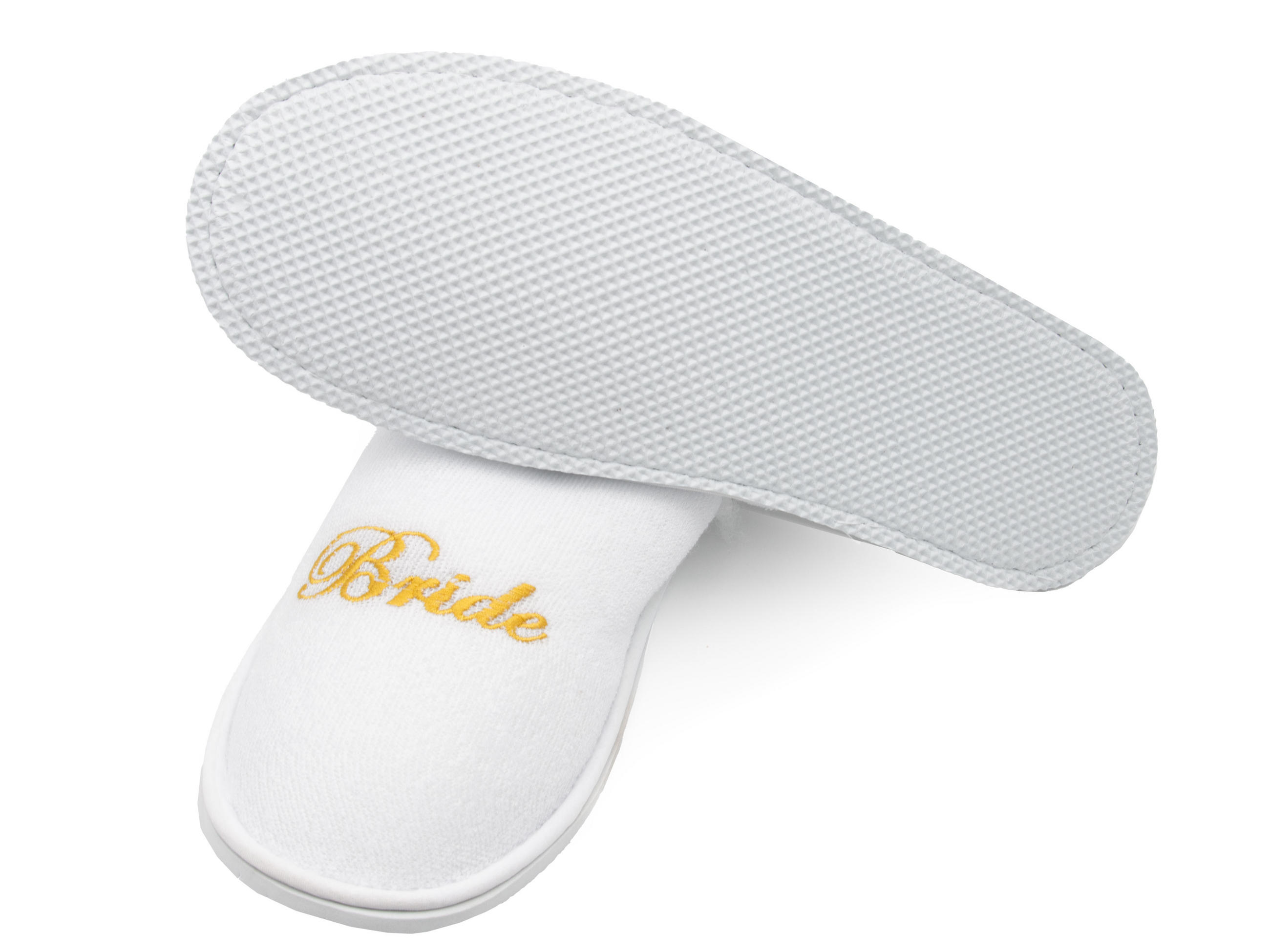 FROTTIERSLIPPER, Universalgröße, 100% Polyester, Gelb - Goldfarben, Textil (5/3/29cm) - Zollner