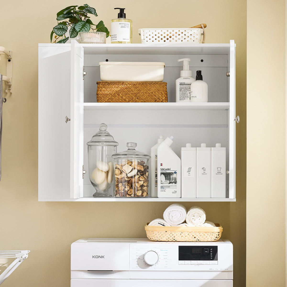 HÄNGESCHRANK Weiß - Weiß, Holzwerkstoff (75/60/30cm) - SoBuy