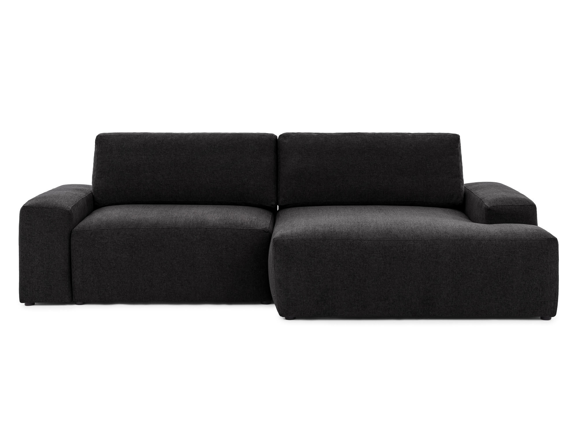 S-Style Ecksofa Schwarz 264x137 cm