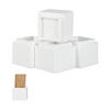 4XMÖBELERHÖHER - Weiß, Holz (11.5/10/11.5cm) - Relaxdays