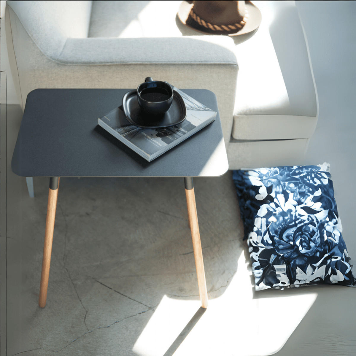 Thumbnail - Yamazaki Beistelltisch, Schwarz, Metall, Echtholz, Uni, Rechteckig,Rechteckig, 30x50x45 cm, Wohnzimmer, Wohnzimmertische...