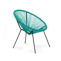 GARTENSTUHL Türkis 70/76/80 cm - Türkis, Metall (70/80/76cm) - Mobili Rebecca