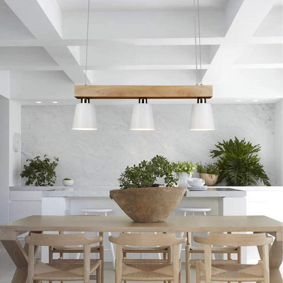 PENDELLEUCHTE Persephone 70/14/23 cm - Weiß, Metall (70/14/23cm) - ZMH