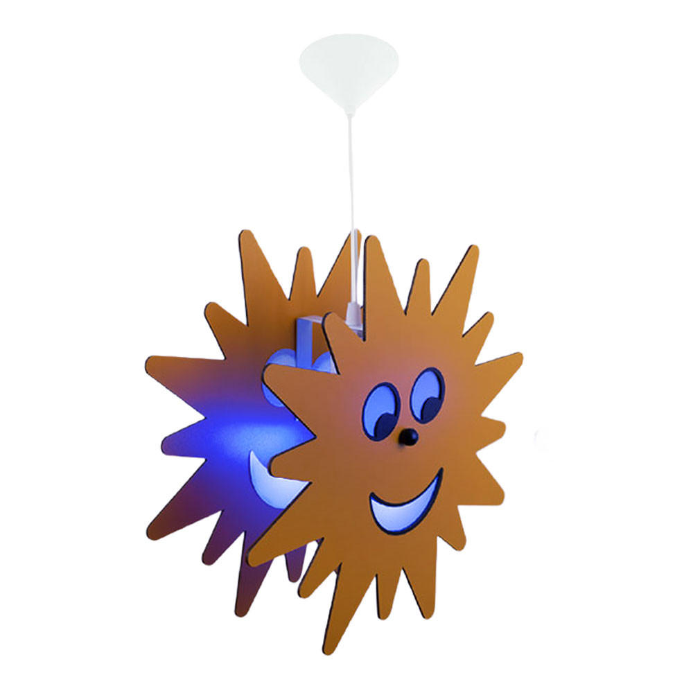 LED HÄNGELEUCHTE Holz Gelb - Gelb, Holz (38/38/110cm)