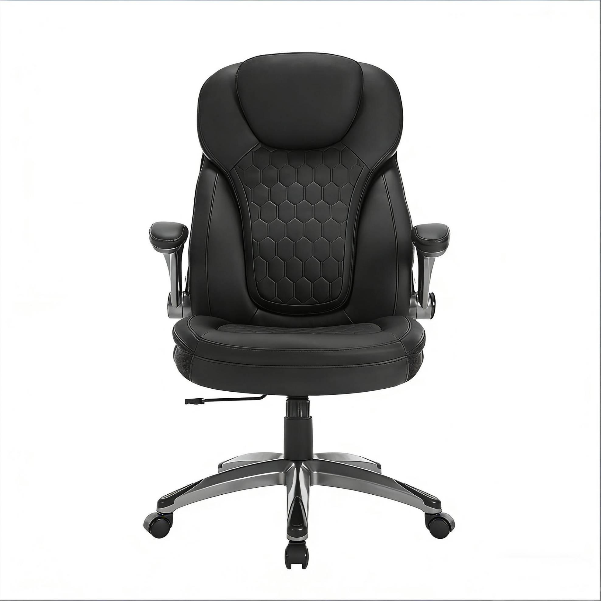 BÜROSTUHL höhenverstellbar mit hoher Rückenlehne Schwarz - Schwarz, Metall (67.5/120/73cm) - Meubliv