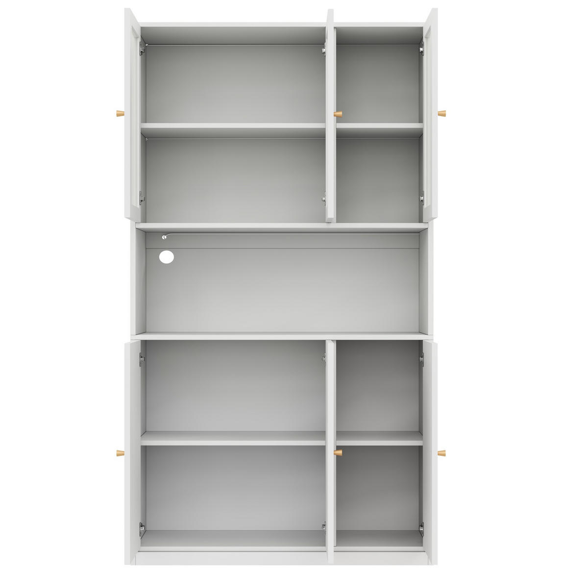 HIGHBOARD 100/200/35 cm Weiß aus MDF mit LED-Beleuchtung - Weiß, Holzwerkstoff (35/200/100cm) - OKMYHOME