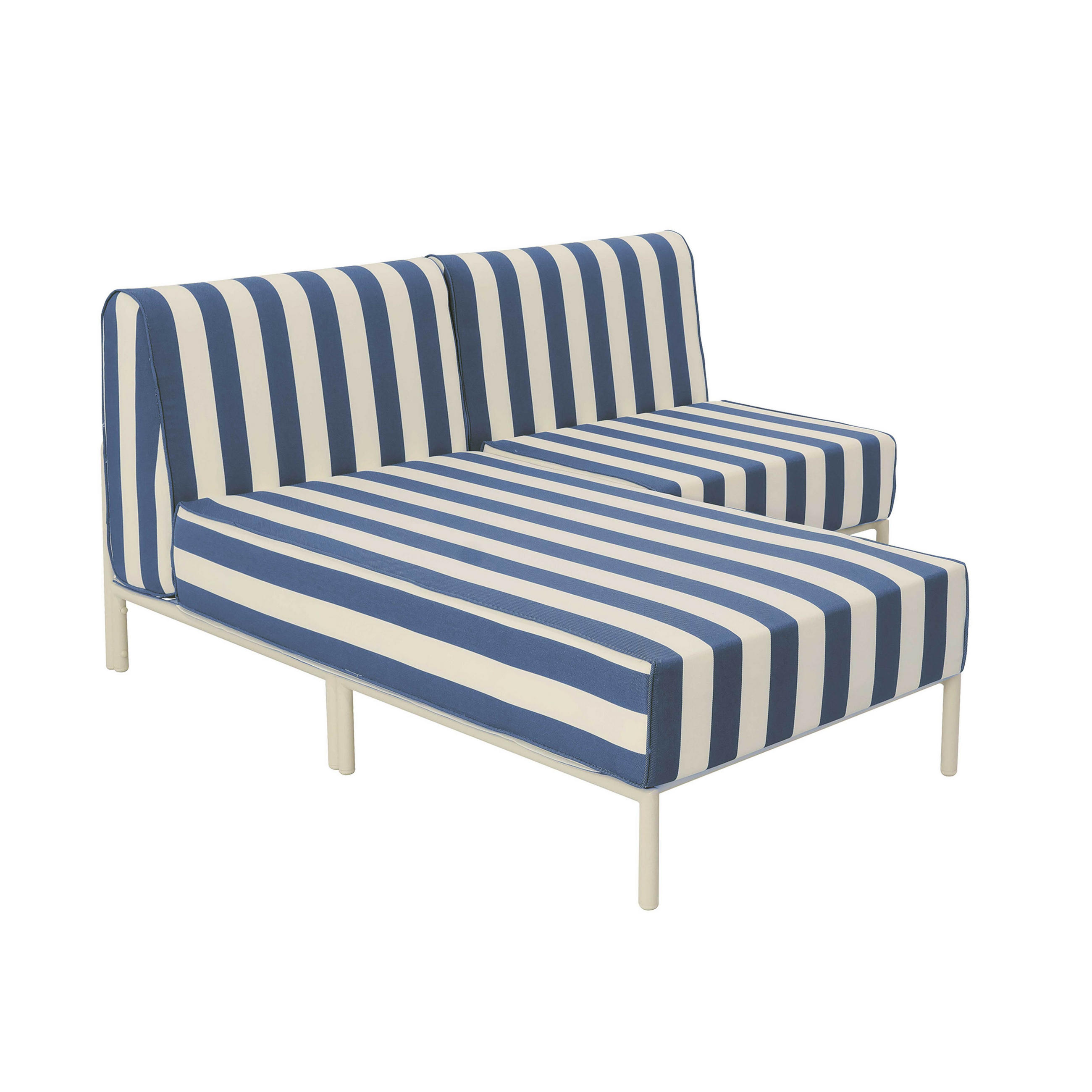 GARTENSOFA mit 2 Sitzplätzen, Blau - Blau, Textil (153/78/144cm) - Oviala