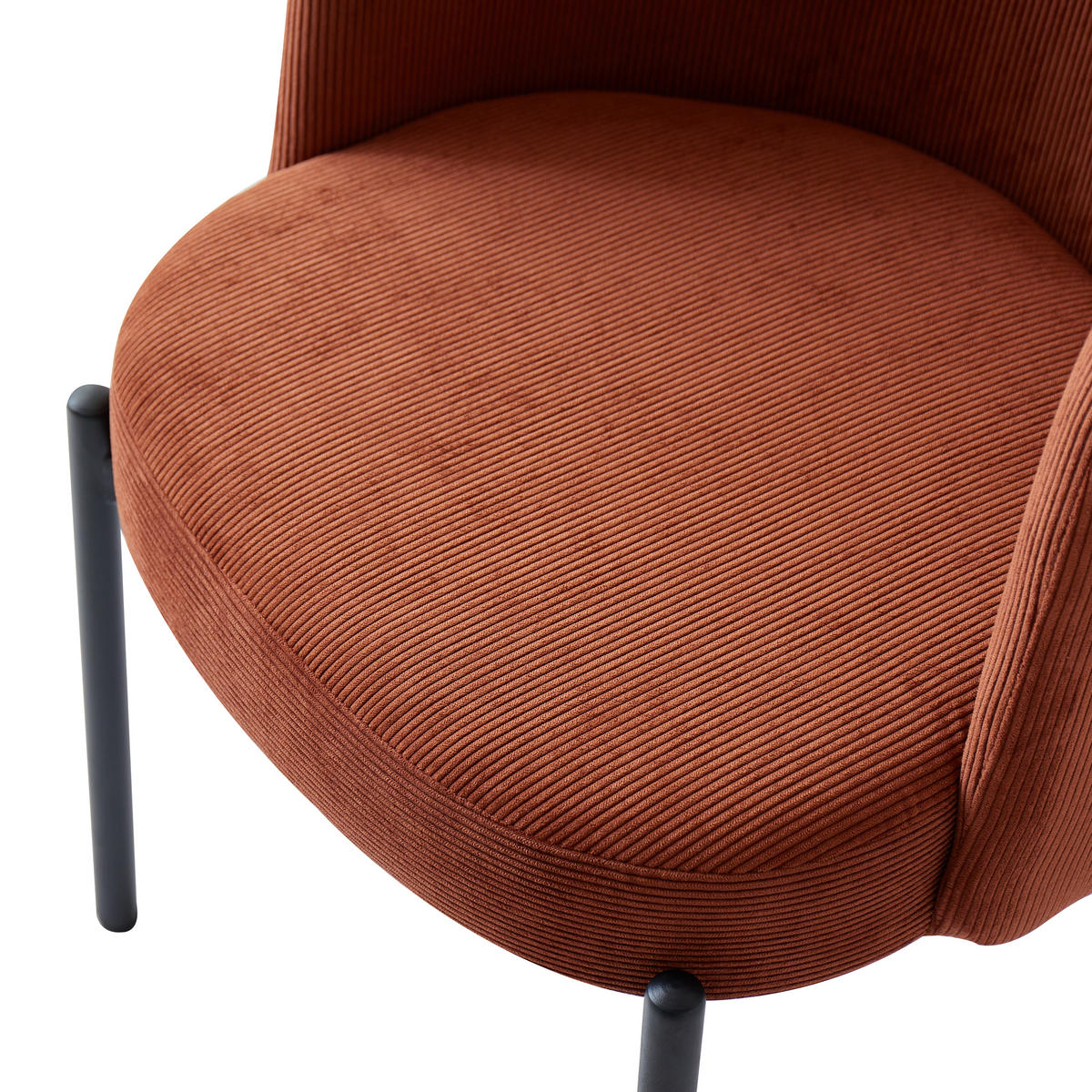 STUHL 2er-Set Samt Terrakotta - Rot, Textil (50/76/60cm) - Nordlys