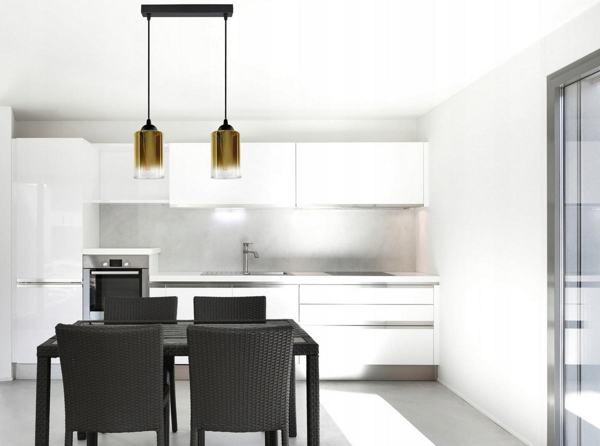 PENDELLEUCHTE GRAF - Transparent/Goldfarben, Glas/Metall (10/45/80cm) - kiki design