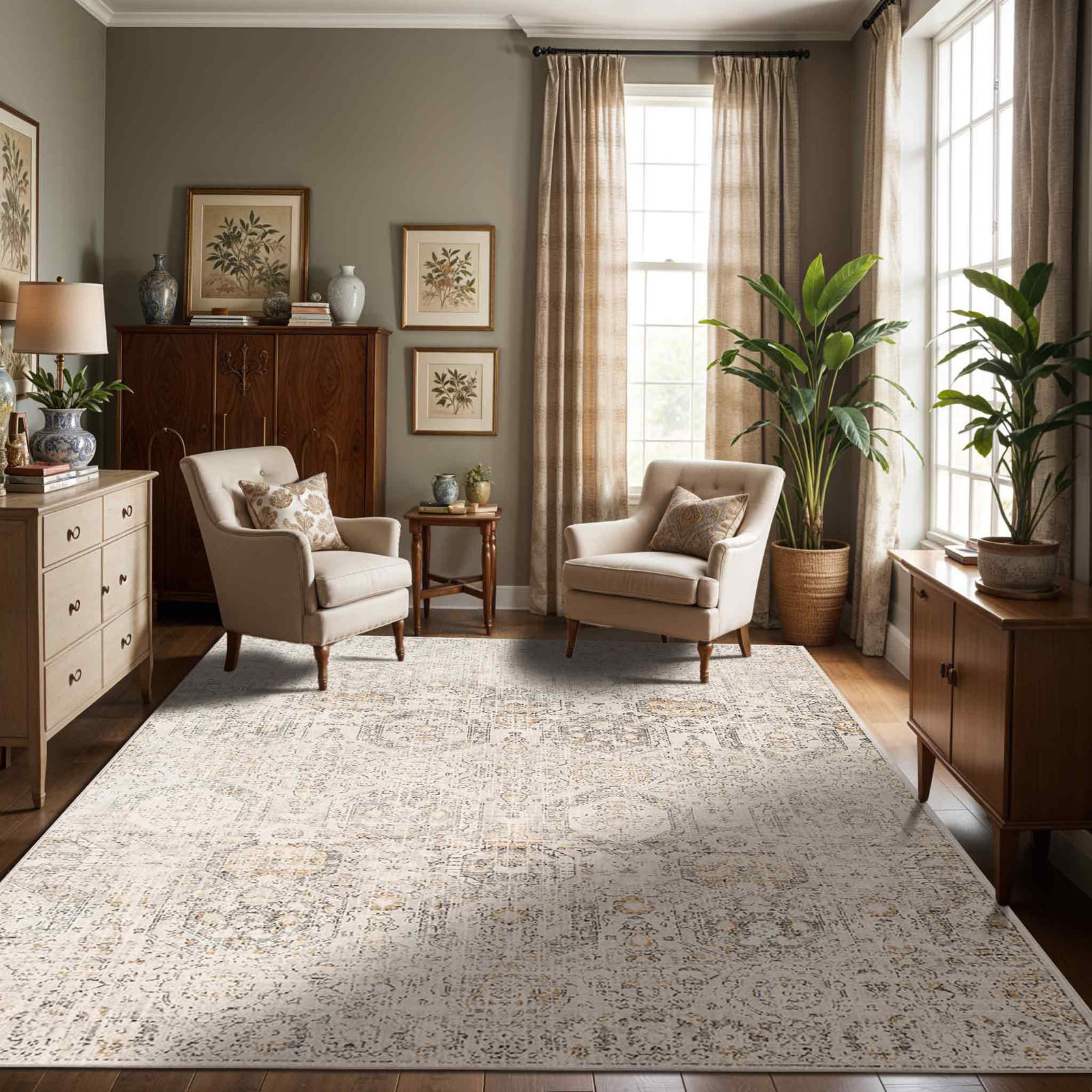 VINTAGE-TEPPICH 160/220 cm Beige - Beige, Naturmaterialien/Textil (160/220cm) - LIVABLISS