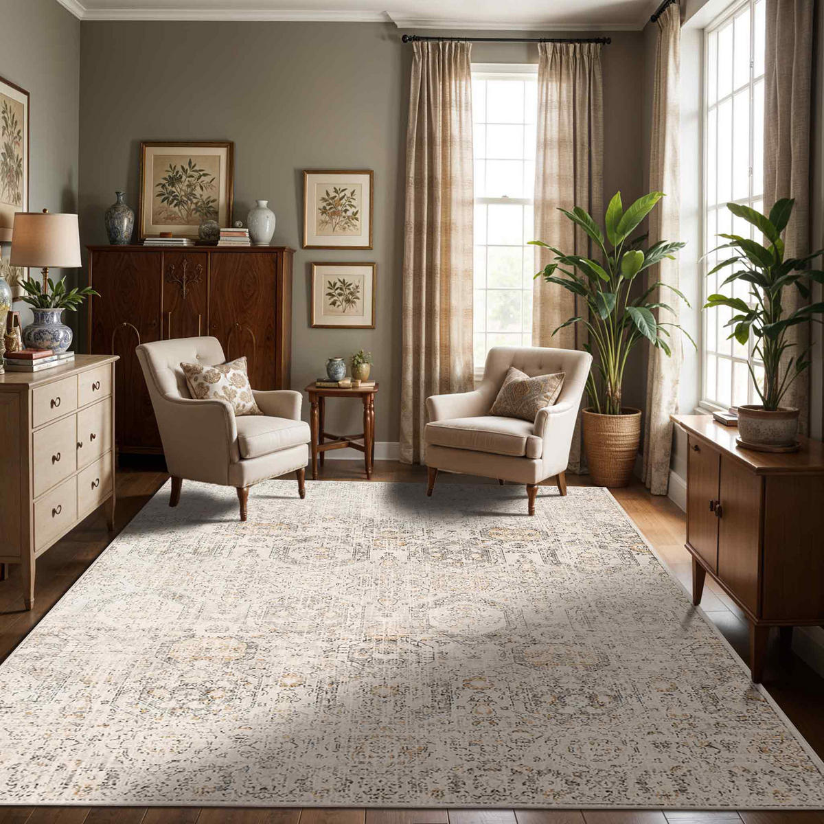 VINTAGE-TEPPICH 160/220 cm Beige - Beige, Naturmaterialien/Textil (160/220cm) - LIVABLISS