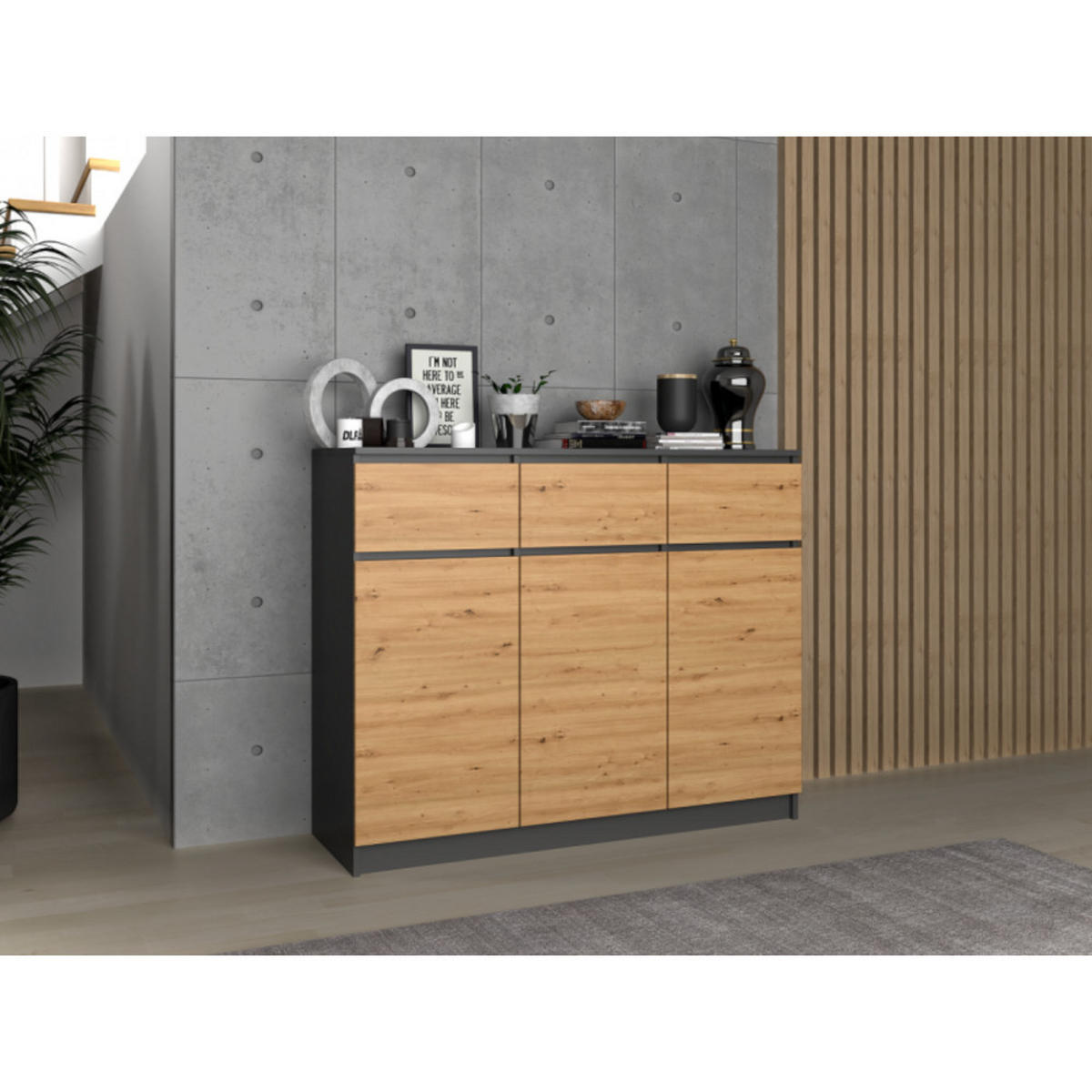 KOMMODE Artisan 120/97/40 - Eiche Artisan, Holzwerkstoff (120/97/40cm) - RAUMHIRSCH FURNITURE