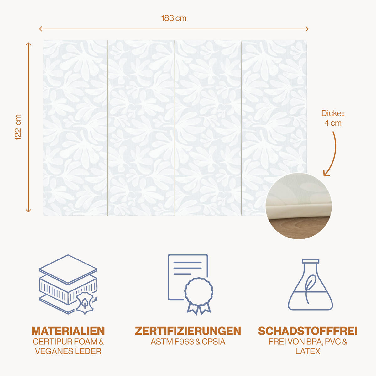 SPIELMATTE Willow Frost grün 122x183 - Grün, Kunststoff (122/183cm)