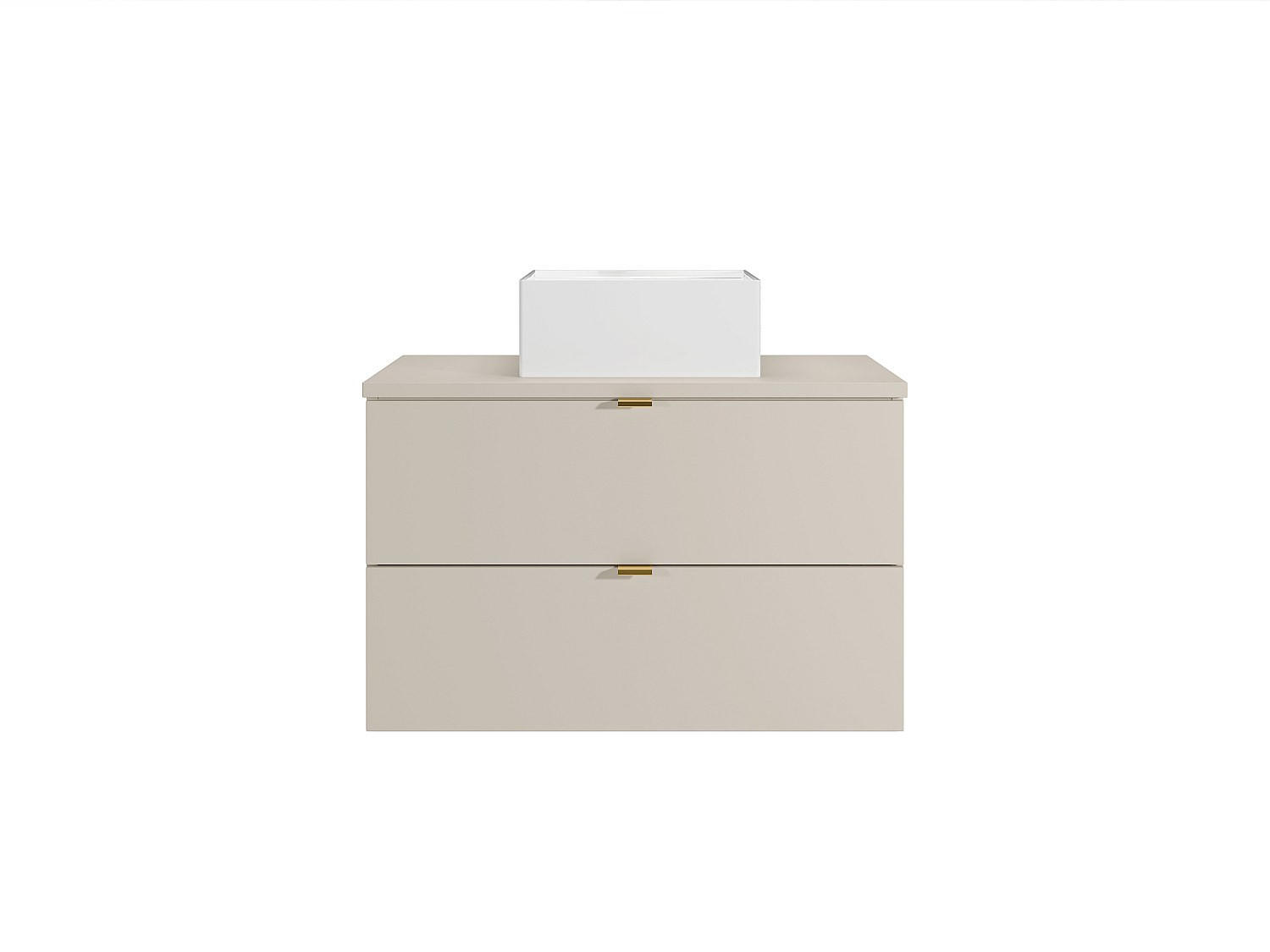 EINZELWASCHTISCH - 80 cm x 46 cm - Holz, Platte - Beige - LAVENA - Beige, Holz (80/50/46cm) - Vente-Unique