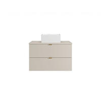 EINZELWASCHTISCH - 80 cm x 46 cm - Holz, Platte - Beige - LAVENA - Beige, Holz (80/50/46cm) - Vente-Unique