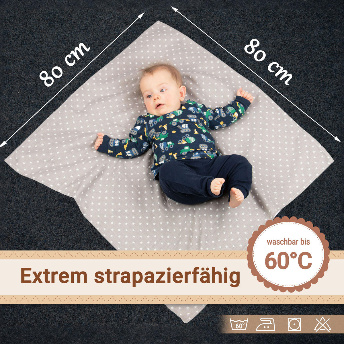 SPUCKTÜCHER, 5er-Set, 80x80 cm, 100% Baumwolle, farblich sortiert - Multicolor, Textil (80/80cm) - Zollner