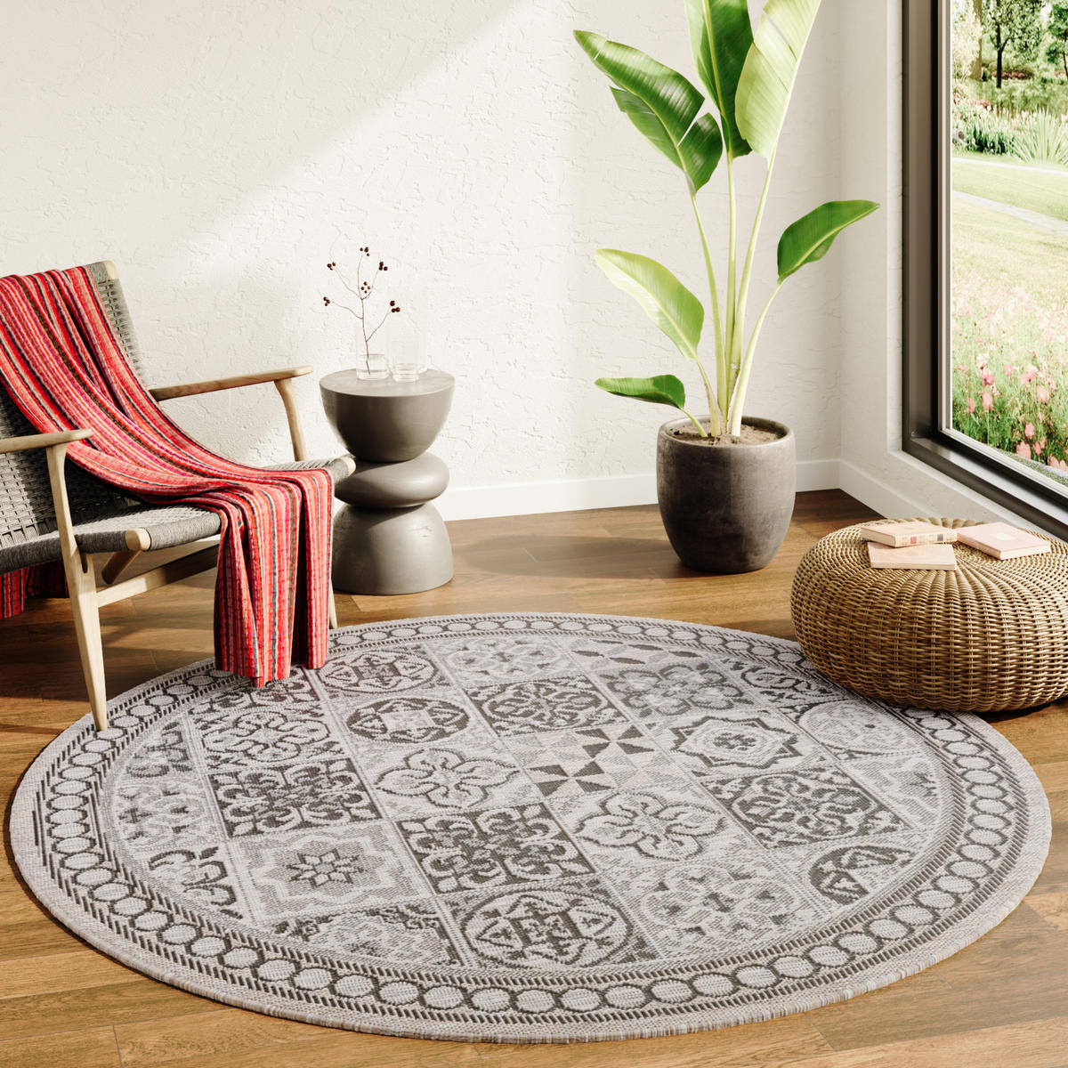 TEPPICH MELISSA Braun 100/100 cm - Braun, Kunststoff (100/100cm) - Tapiso