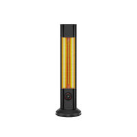 HALOGEN-HEIZUNG Schwarz für außen und innen 2000 W - Schwarz, Kunststoff/Metall (15/95/15cm) - Purline