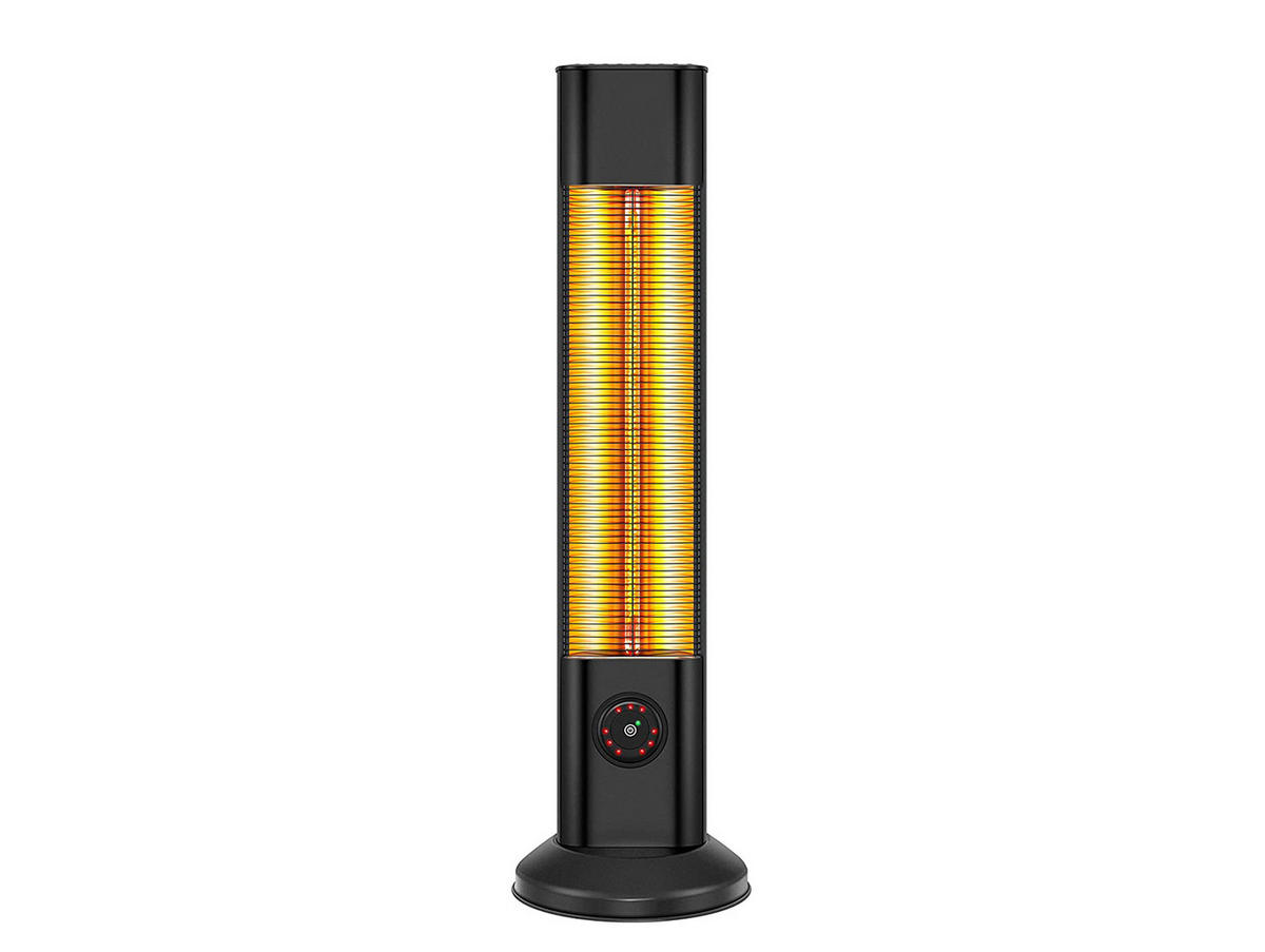 HALOGEN-HEIZUNG Schwarz für außen und innen 2000 W - Schwarz, Kunststoff/Metall (15/95/15cm) - Purline