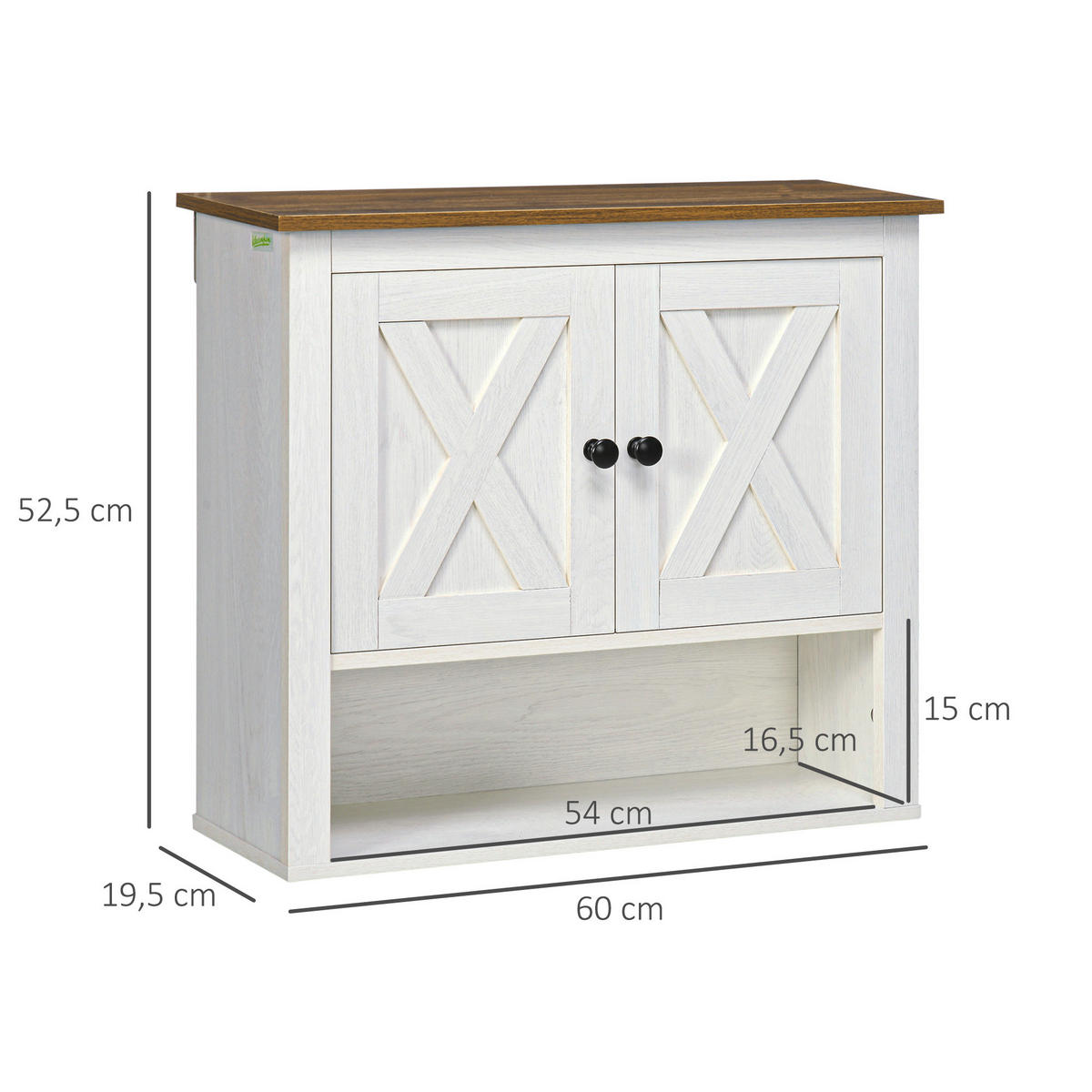 HÄNGESCHRANK Weiß 1 Stück - Weiß, Kunststoff (60/52.5/19.5cm) - GiPP