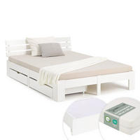 HOLZBETT mit Matratze und Stauraum 140/200 cm weiß - Weiß, Holz (140/200cm) - Homestyle4u