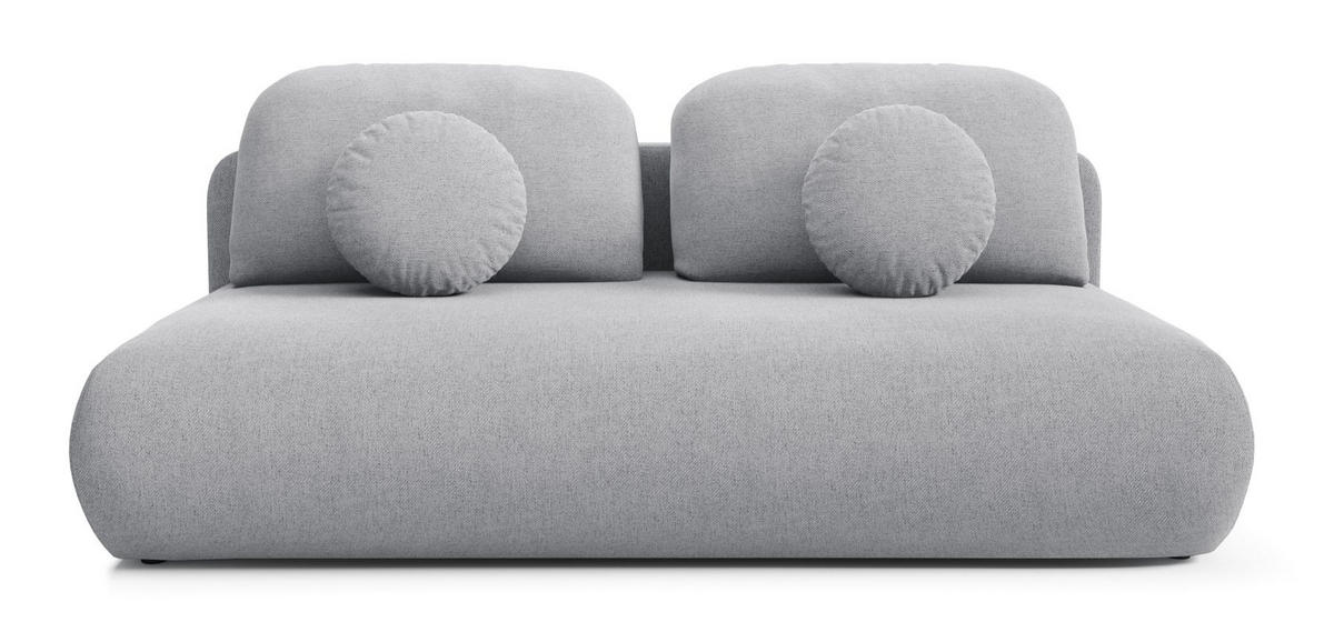 SOFA Grau OTO Ausziehbar Mit Bonnellfederung - Grau, Textil (206/90/92cm) - Sepro Meble