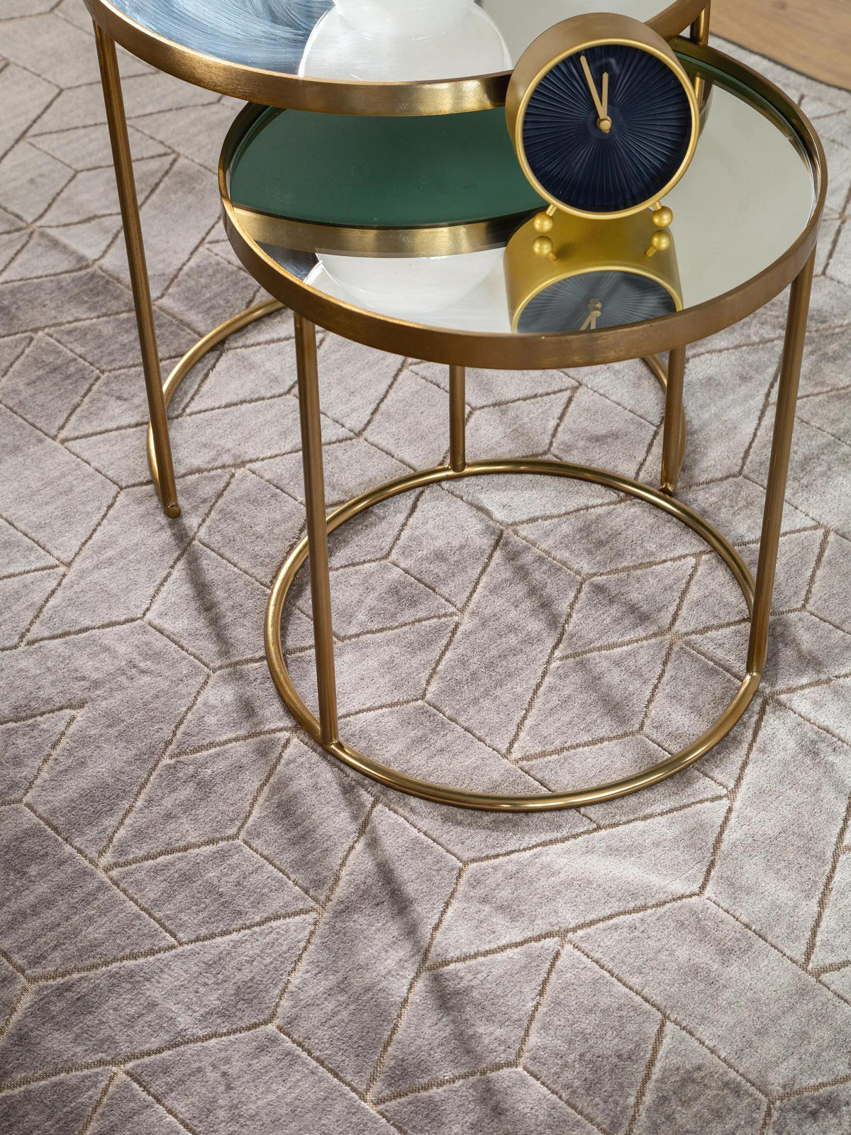 TEPPICH Daisy Grau 100x150 cm - Grau, Kunststoff/Textil (100/150cm) - benuta