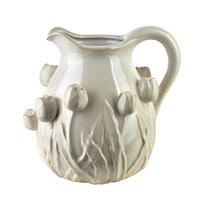 VASE EVAM 19/19/20,5cm Creme Keramik - Beige, Keramik (20.5cm) - Mondex