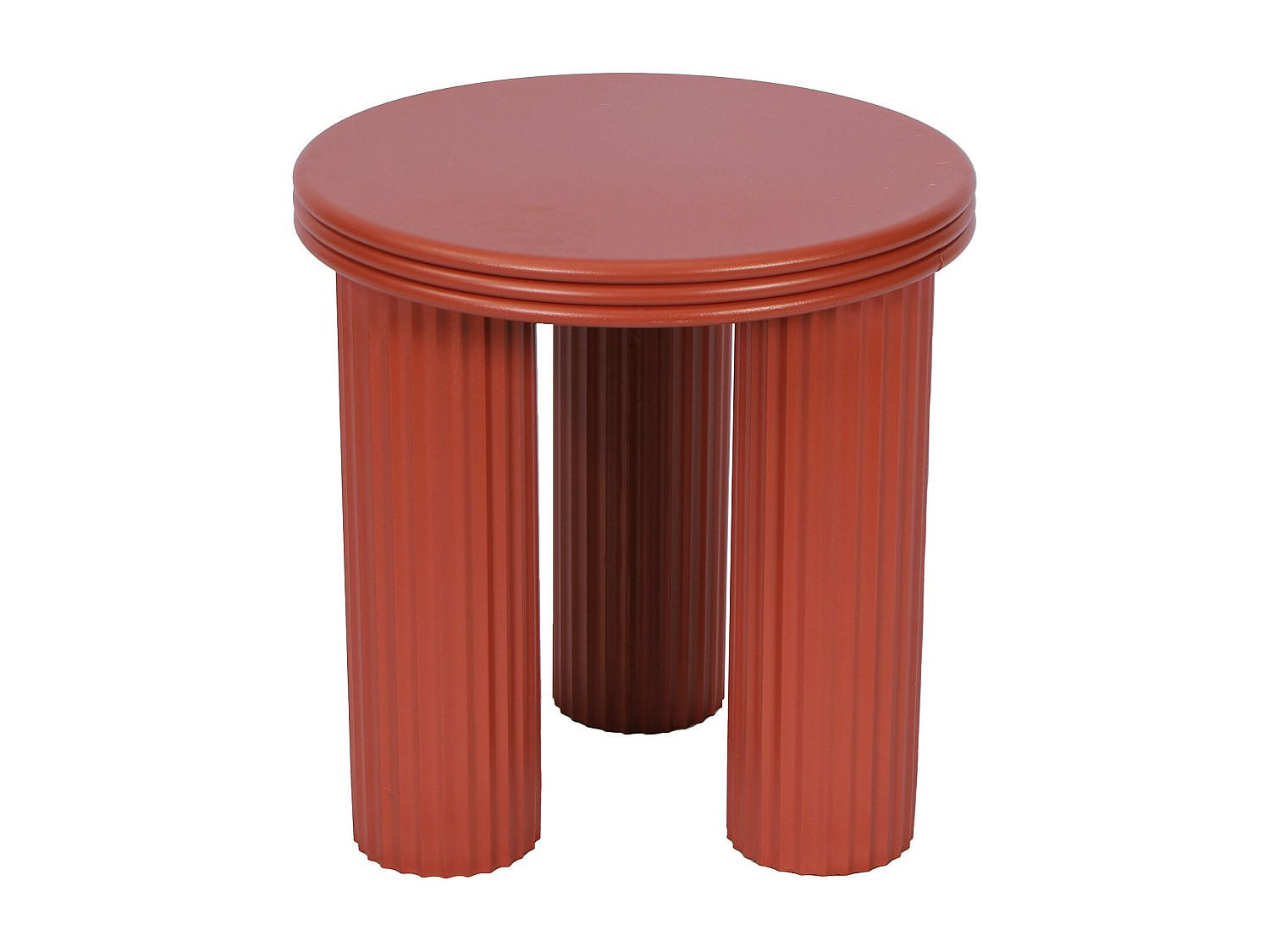 BEISTELLTISCH - 35 cm x 35 cm - metall - terracotta Ravoka - Terracotta, Metall (35/35/36cm) - Vente-Unique