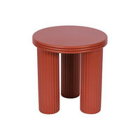 BEISTELLTISCH - 35 cm x 35 cm - metall - terracotta Ravoka - Terracotta, Metall (35/35/36cm) - Vente-Unique