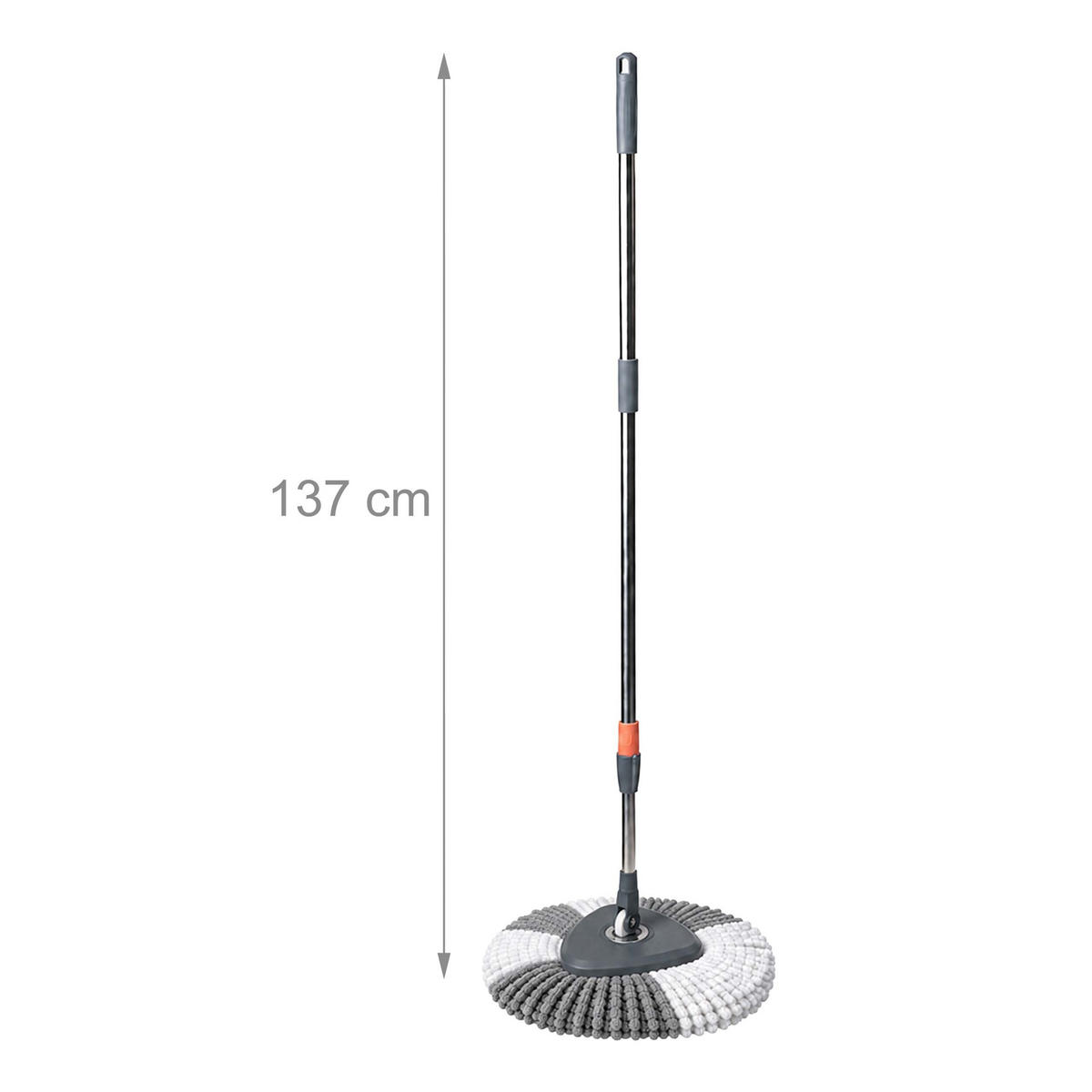 SADA-MOPU Antracit Šedá Korálová s kbelíkem a odstřeďovačem - různobarevná, kov/textil (54/28/25cm) - Relaxdays