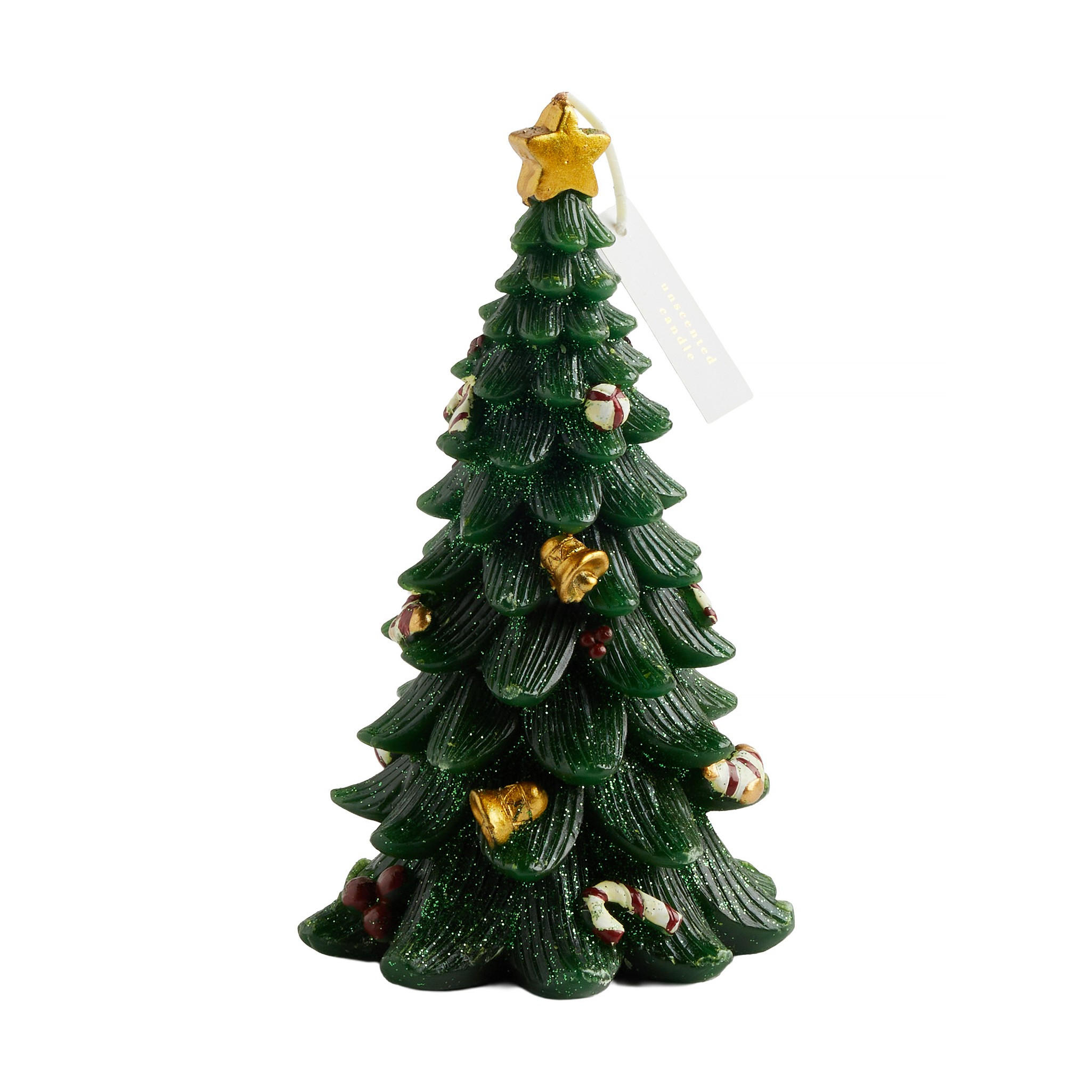 KERZE Christmastree, 18cm, Grün, Dekorative Weihnachtsdeko - Grün, Kunststoff (11/18/11cm) - home&you