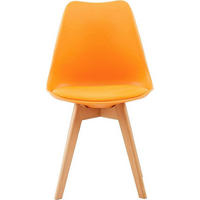 ESSZIMMERSTUHL 4er Set Orange mit Holzbeinen - Orange, Kunststoff (41/82/47.5cm)