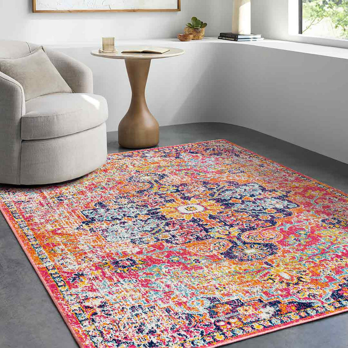 VINTAGE-TEPPICH 120x170 cm Orange - Orange, Textil (120/170cm)