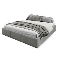 POLSTERBETT für Schlafzimmer Bett mit Stauraum Grau 180x200cm - Grau, Holzwerkstoff/Textil (180/200cm) - Muralo