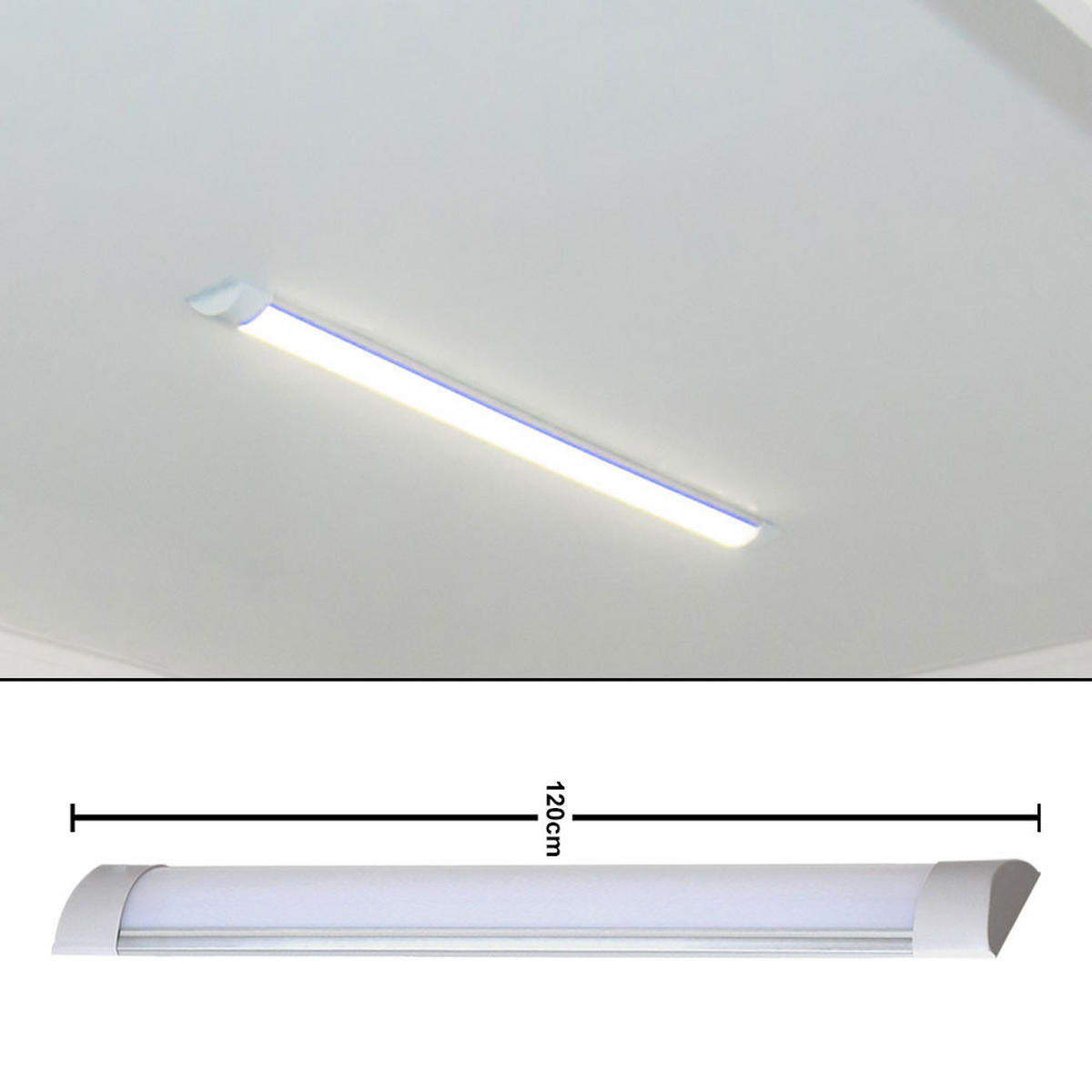 LED DECKENLEUCHTE VT-8-40 Weiß - Weiß, Kunststoff (120/41/2.44cm)