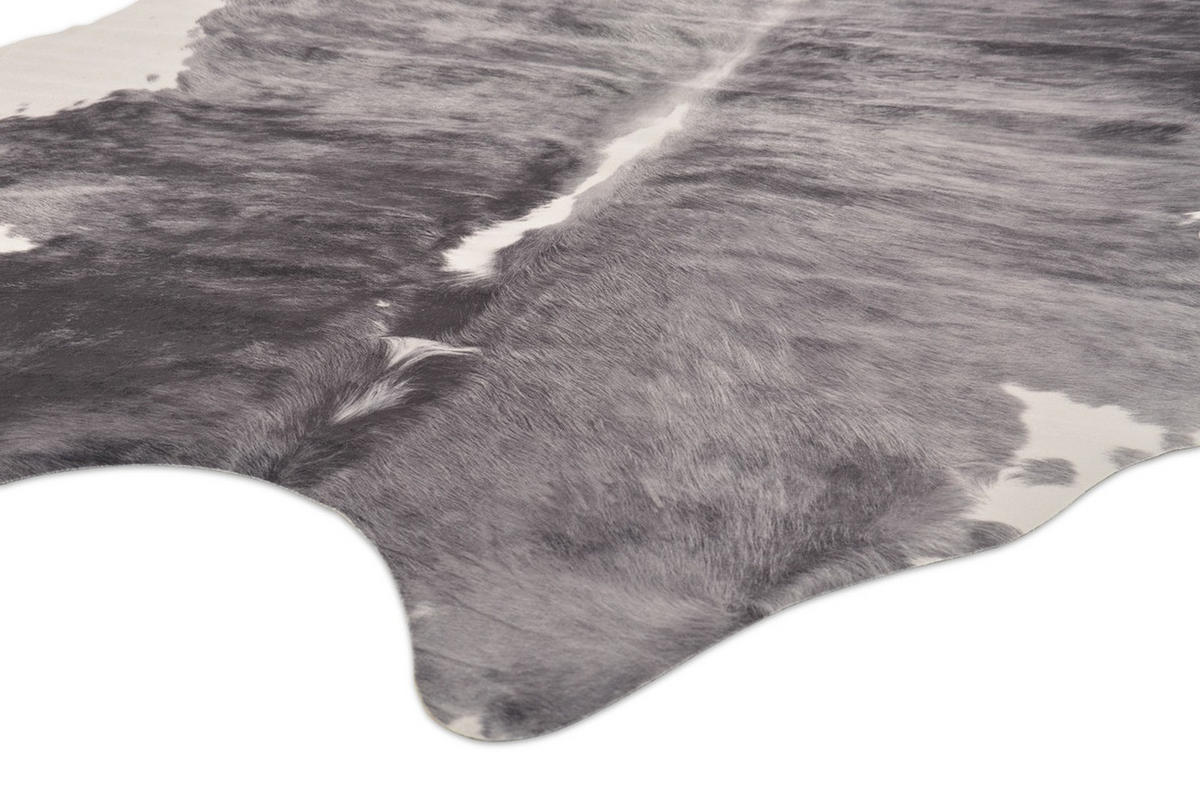 FELLIMITAT-TEPPICH Novaskins Schwarz/Weiß 155x200 cm - Multicolor, Textil (155/200cm) - Vercai Rugs
