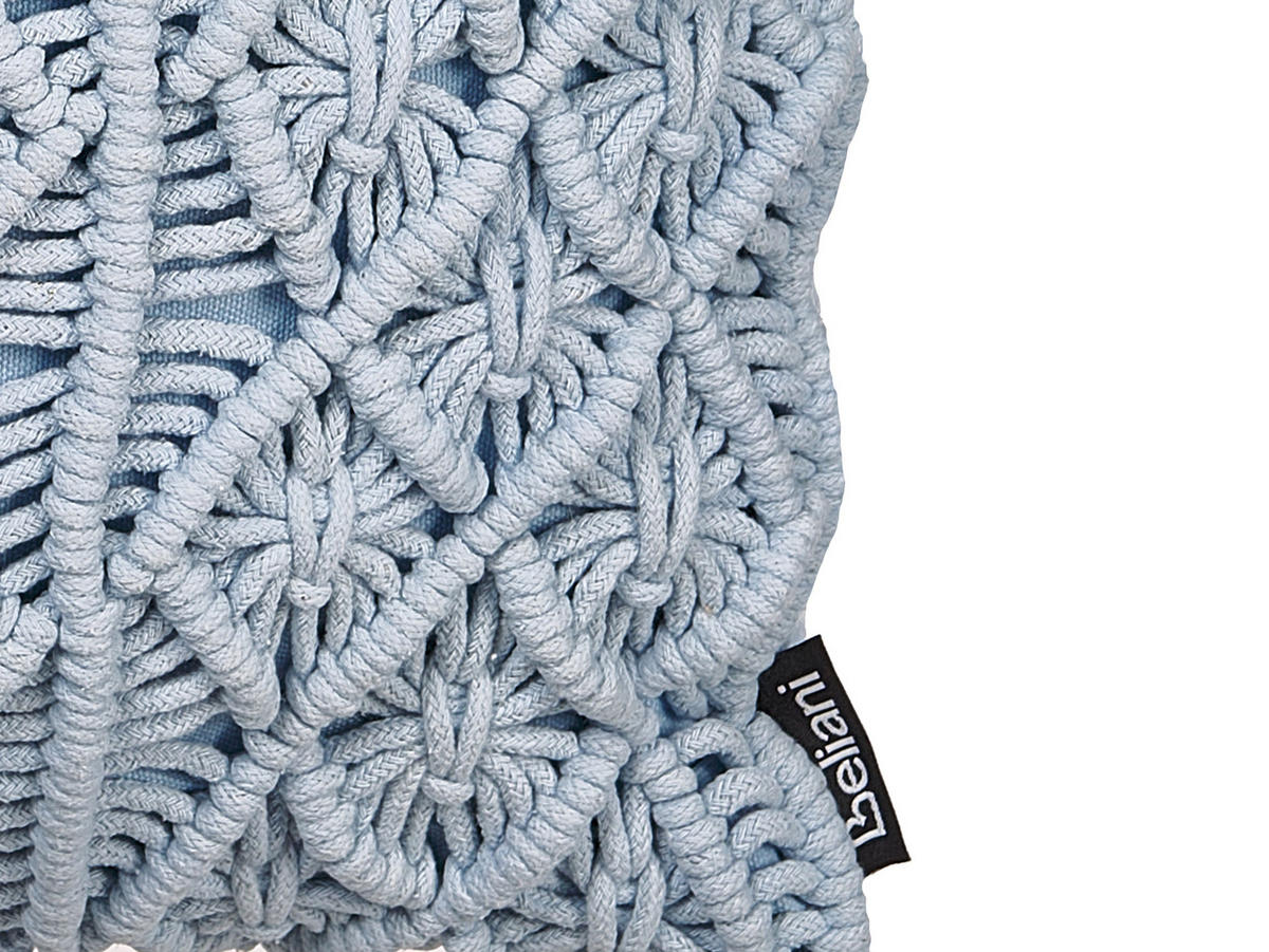 Dekokissen 2er-Set Blau 45/45 cm Goreme - Blau, Naturmaterialen (45/45cm) - Beliani